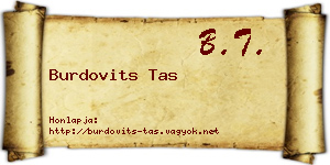 Burdovits Tas névjegykártya